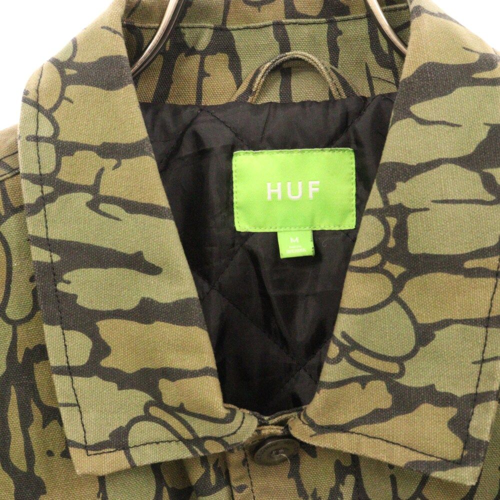 HUF (ハフ) HUDSON CAMO WORK JACKET カモ柄 ブルゾン ワーク ジャケット カーキ JK00382