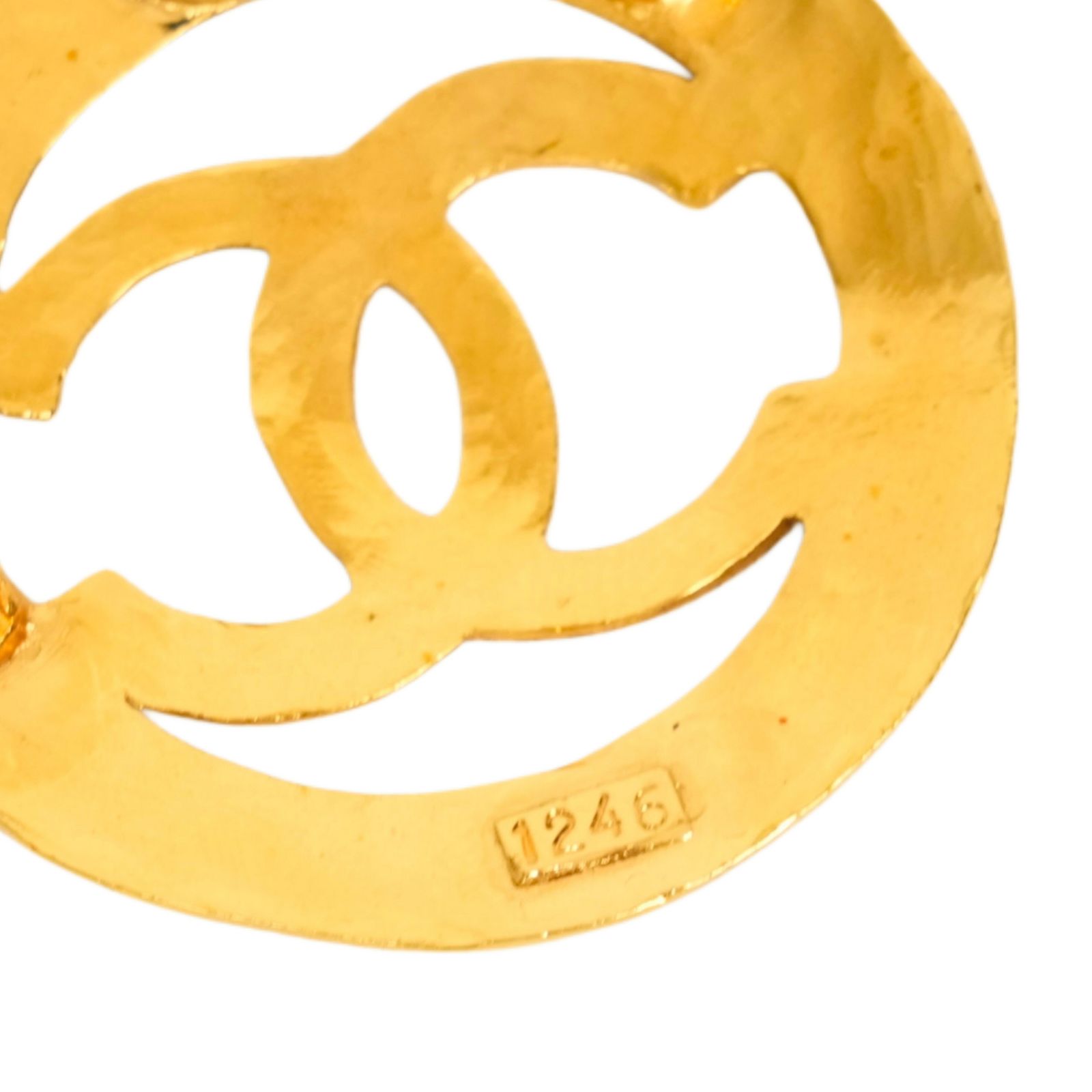中古・VINTAGE】CHANEL シャネル 1246 ココマーク ブローチ ゴールド