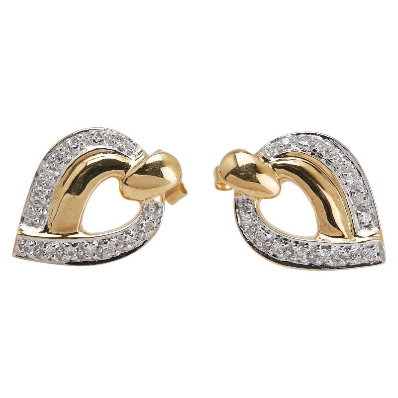 K18YG ダイヤモンド フープ ピアス 0.30ct K18ピンクゴールド