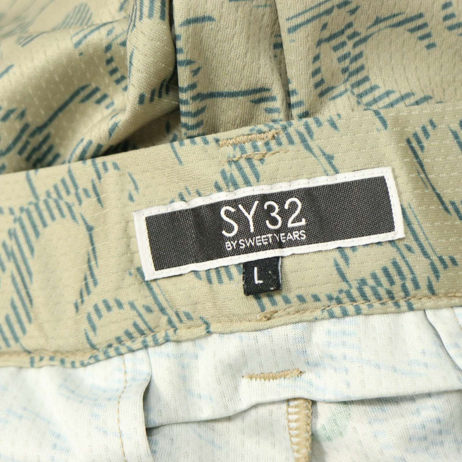 24SS★ SY32 by SWEET YEARS GOLF スウィートイヤーズ ゴルフ 春夏 総柄★ ストレッチ ニット ショート パンツ Sz.L メンズ 24SS☆ SY32 by SWEET YEARS GOLF スウィートイヤーズ ゴルフ 春