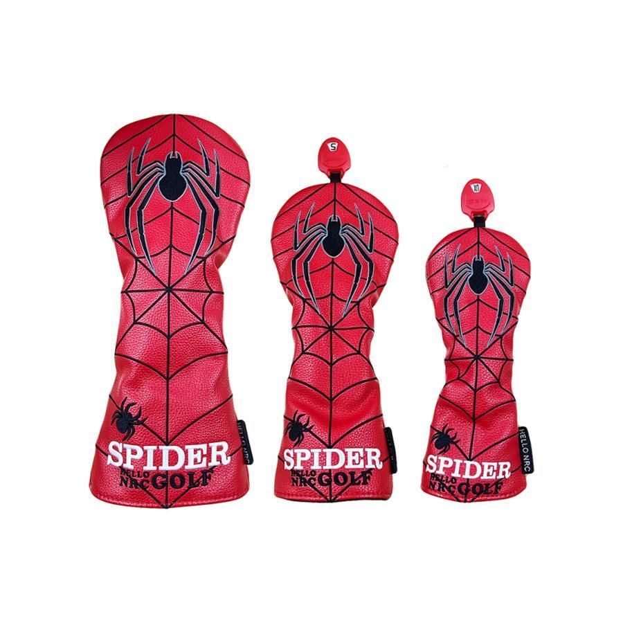 スパイダーマン ゴルフヘッドカバー　ユーティリティ　ゴルフ　ヘッドカバー スパイダーマン ドライバー/ウッド/UT/ヘッドカバー 4個セット ゴルフ
