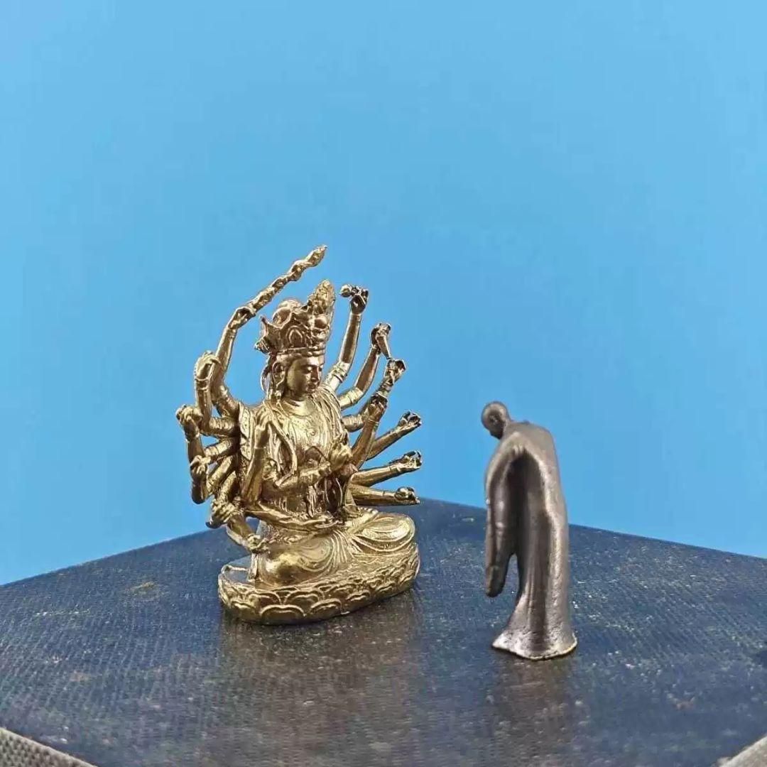 西方の三聖仏像 仏教美術 装飾品 工芸品 美術品 置物