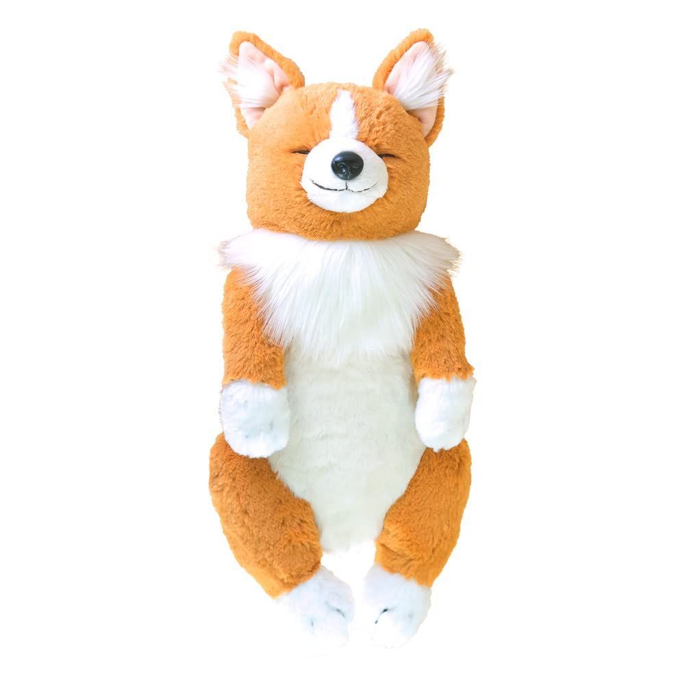 【人気商品】サンレモン ひざ わんこ コーギー ベージュ すやすや 23.4×11.8×33.2cm ぬいぐるみ アニマル P-8352