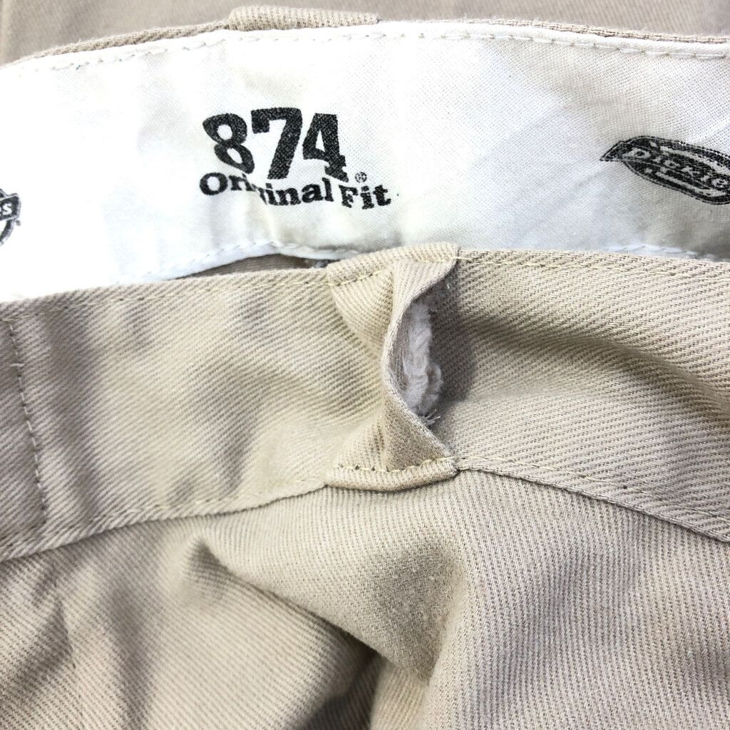 Dickies ディッキーズ 874 ワークパンツ ベージュ (メンズ W36 L30) 中古 古着 R2532