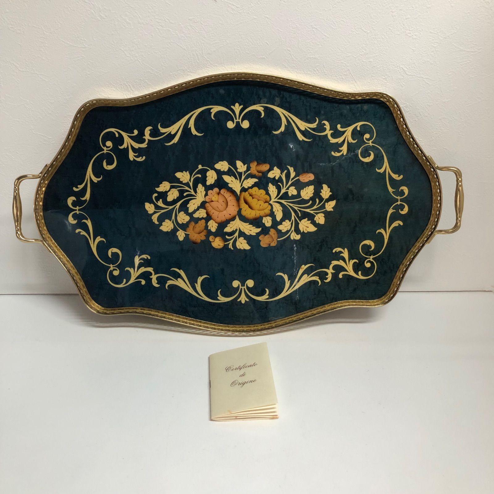 ジョヴァンニ パトゥルツオ 象嵌トレイ イタリア製大