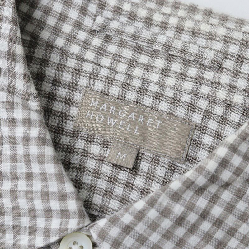 メンズ マーガレットハウエル MARGARET HOWELL リネン ギンガム