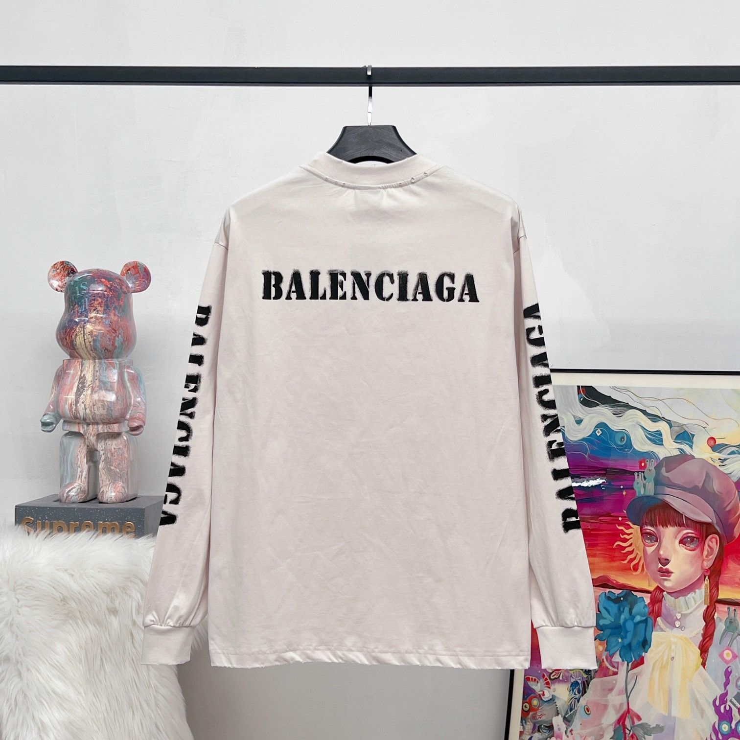【美品】正規品　BALENCIAGA 長袖シャツ ベージュ 楽天市場】バレンシアガ 長袖の通販
