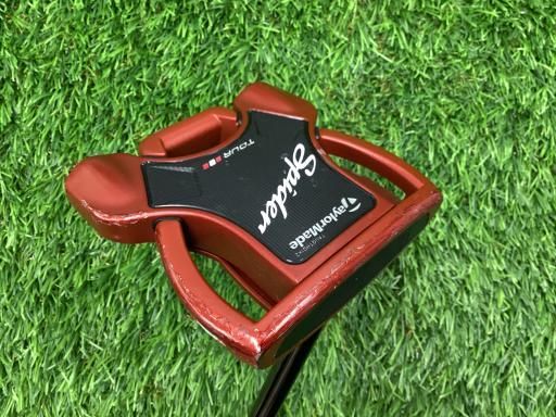 テーラーメイド Spider Tour RED サイトライン センターシャフト 33インチ パター PT スチール フレックスその他 メンズ 男性用 右利き 右用 Dランク ゴルフクラブ