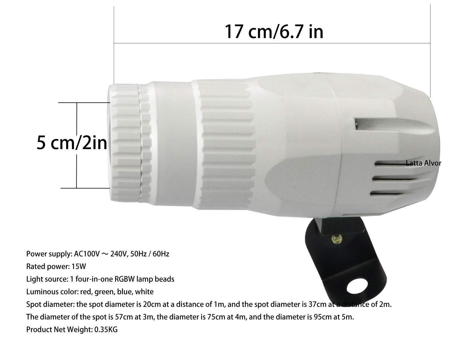 ピンスポットライト LEDビーム ステージ効果照明 ミラーボールクラブ ビームスポットライト LED パーティー RGBW ミニ バー スモールスポットライト 1 DJイベント用 in 4 ホワイト Alvor Latta NEXPOTALLINN_EU