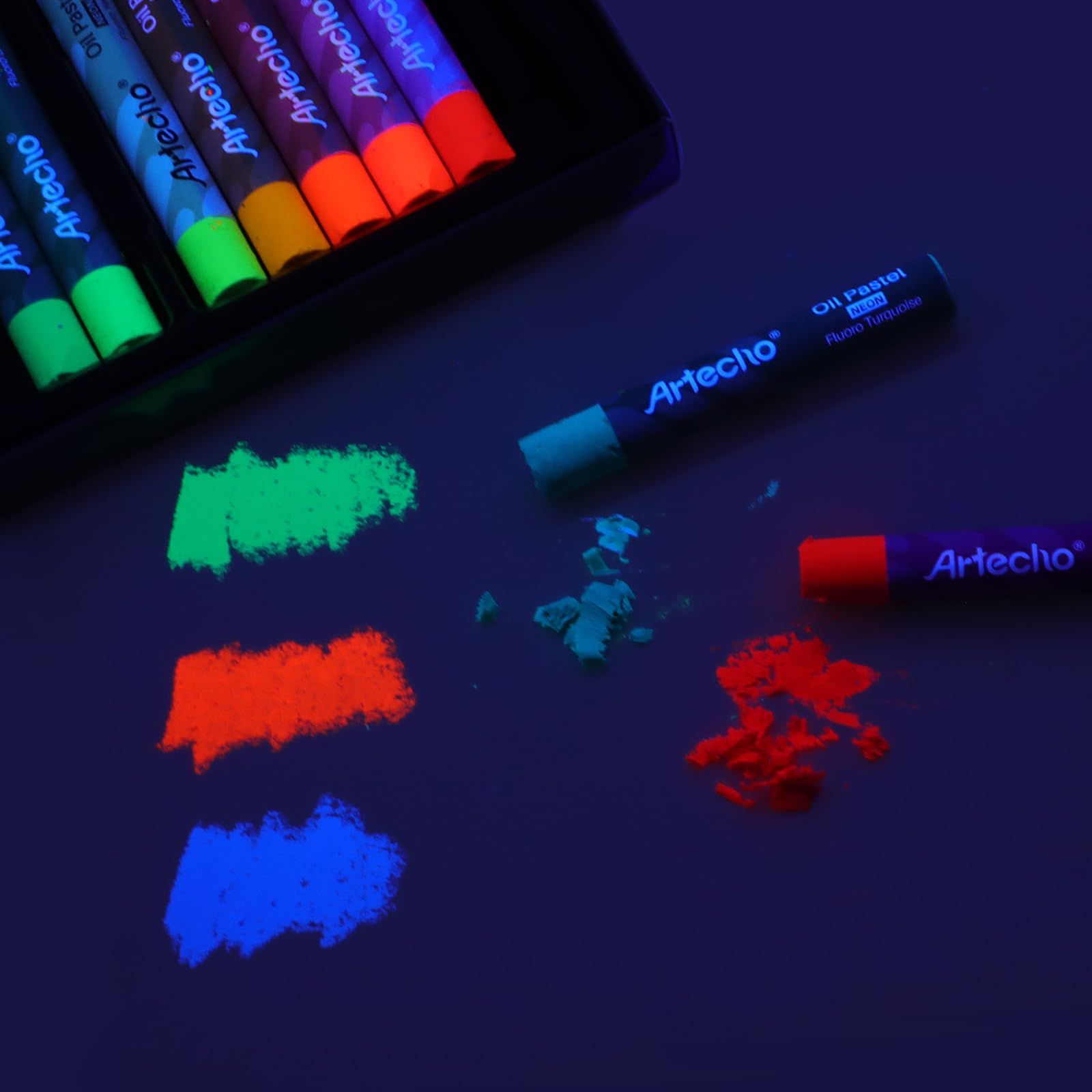 Artecho ネオンオイルパステル 12色セット ソフトオイルパステル