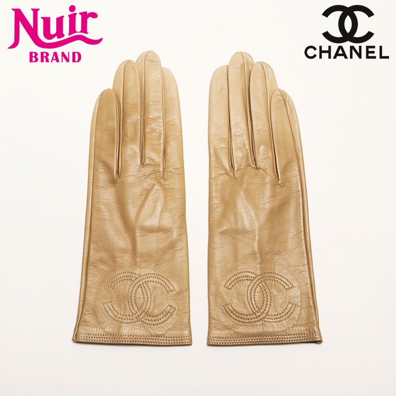 CHANEL シャネル 手袋 ココマーク ラムスキン
