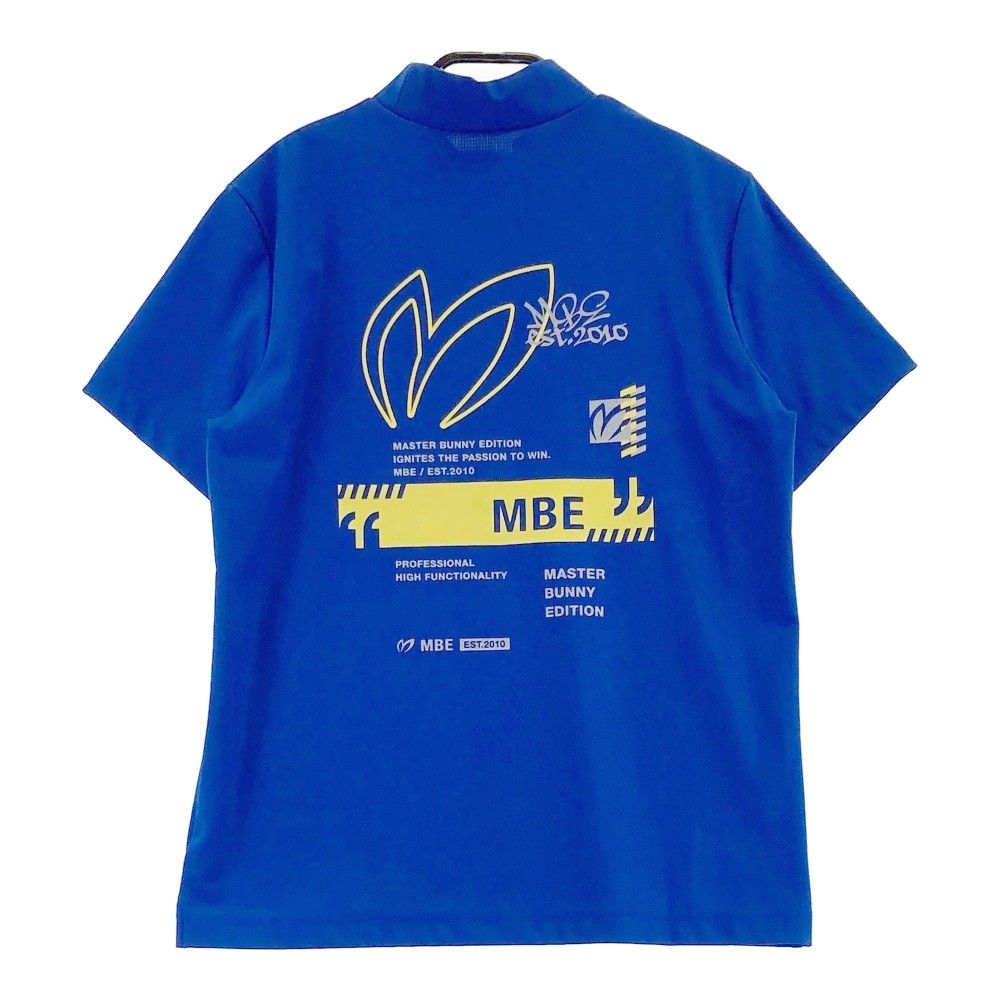 サイズ：1 MASTER BUNNY EDITION マスターバニーエディション 2023年モデル ハイネック 半袖Tシャツ  ネイビー系 [240101473630] ゴルフウェア レディース ストスト サイズ：1 MASTER BUNNY EDITION マスターバニーエディション