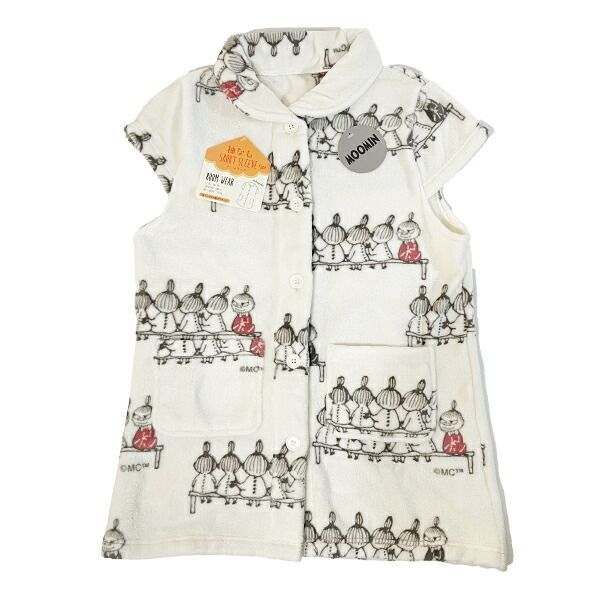 ムーミン リトルミイ シブリングズ 袖なしルームウエア アイボリー ブランケット MOOMIN