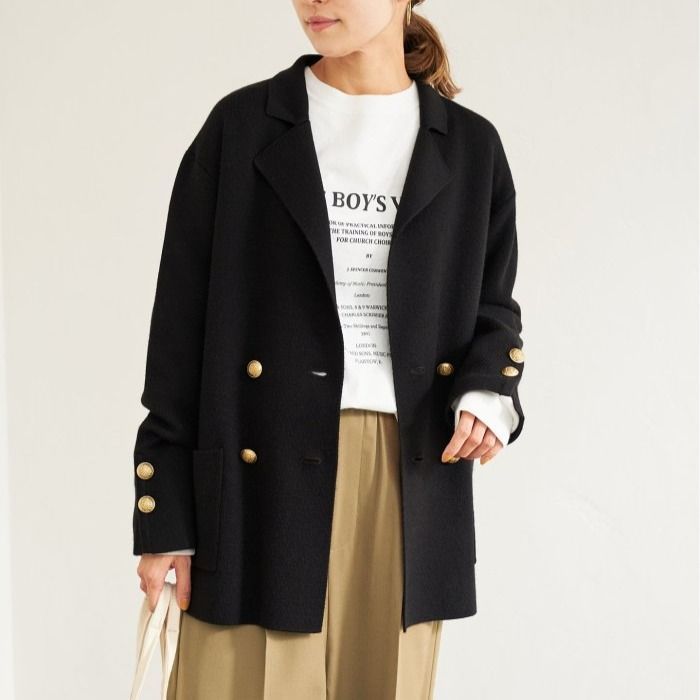 FRAMeWORK フレームワーク 22010220202030 ミラノリブニットジャケット レディース ネイビー