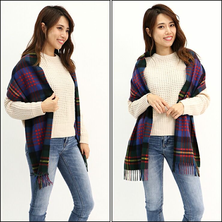 ジョシュアエリス Joshua Ellis カシミアマフラー CASHMERE MUFFLER CP カシミヤ カシミア 100% ストール レディース 女性 大判 ブランド おしゃれ 可愛い かわいい 大人 カシミヤマフラー マフラー レディース チェック