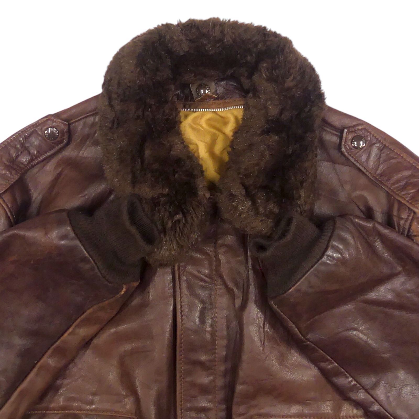 Schott ショット G-1 レザーフライトジャケット 50 茶 XXXL ボア