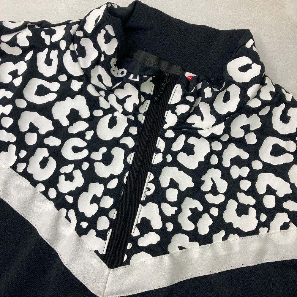 ダンスウィズドラゴン　長袖ハイネック ダンスウィズドラゴン 長袖ハイネックシャツ グレー×黒 ハーフジップ