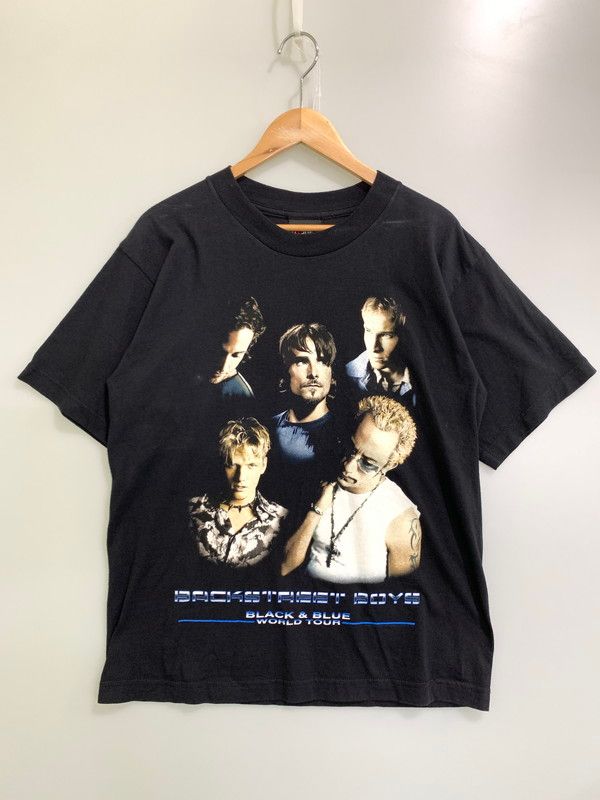GIANT ジャイアント 00 S BACK STREET BOYS BLACK - BLUE WORLD TOUR TEE Tシャツ トップス 146-250619-ks-07-min