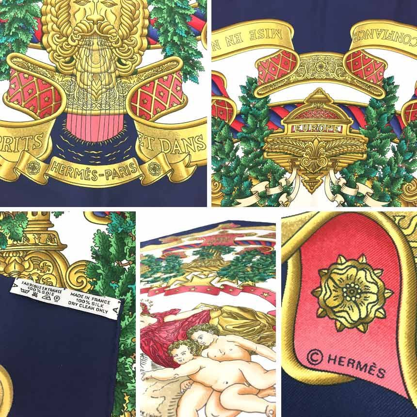 HERMES エルメス スカーフ カレ90 EUROPE ヨーロッパ aq11507 HERMES エルメス スカーフ カレ90 EUROPE ヨーロッパ aq11507
