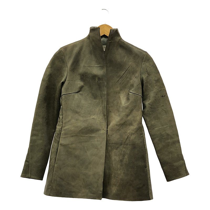 美品】 m.a+ / エムエークロス | HORSE LEATHER / SILK CREPE LINING  