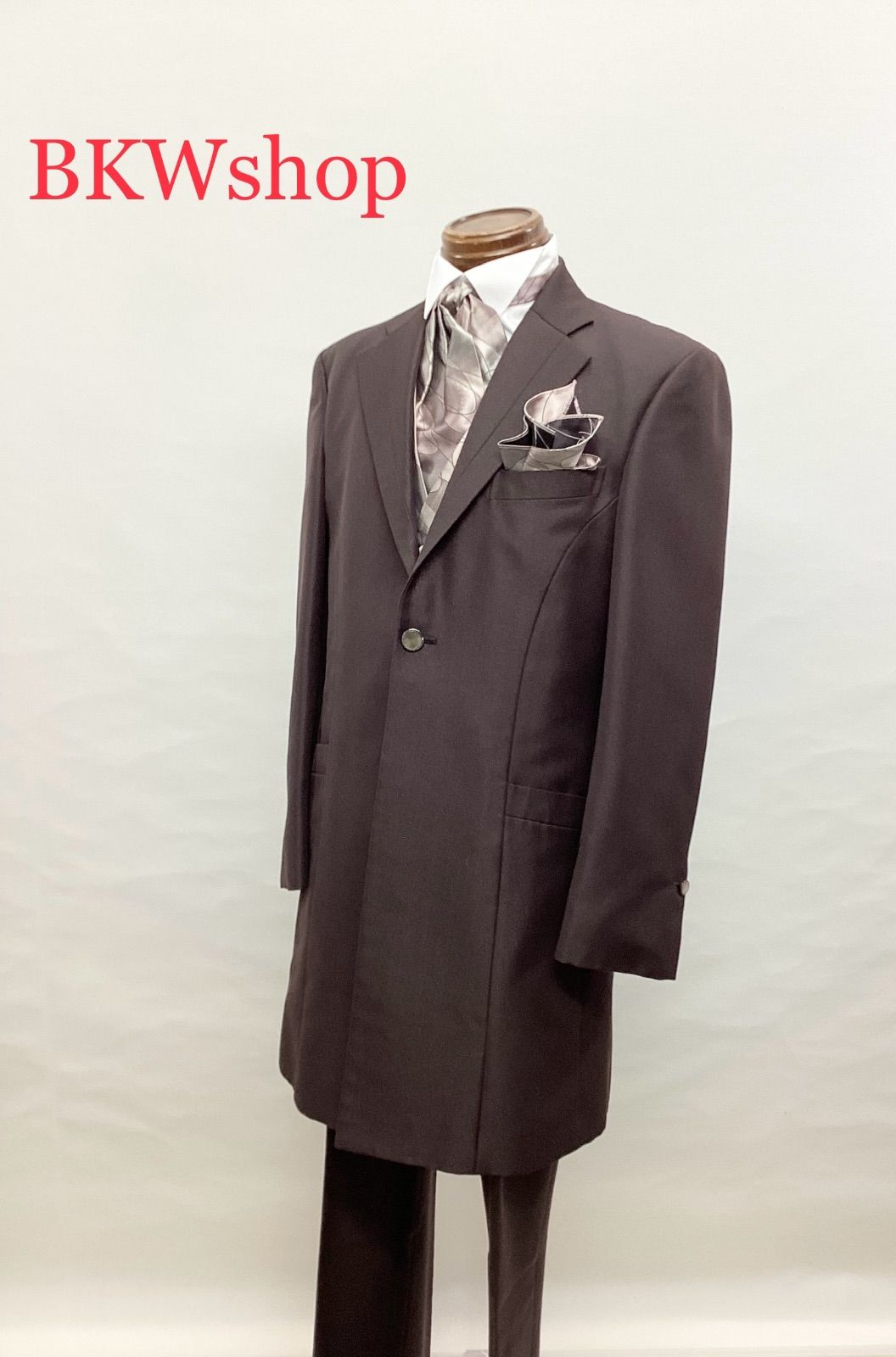 used　タキシード　カカオブラウンコート　ＬＵＴＥＮＳ　5点セット　ＡＢ体　結婚式　新郎様