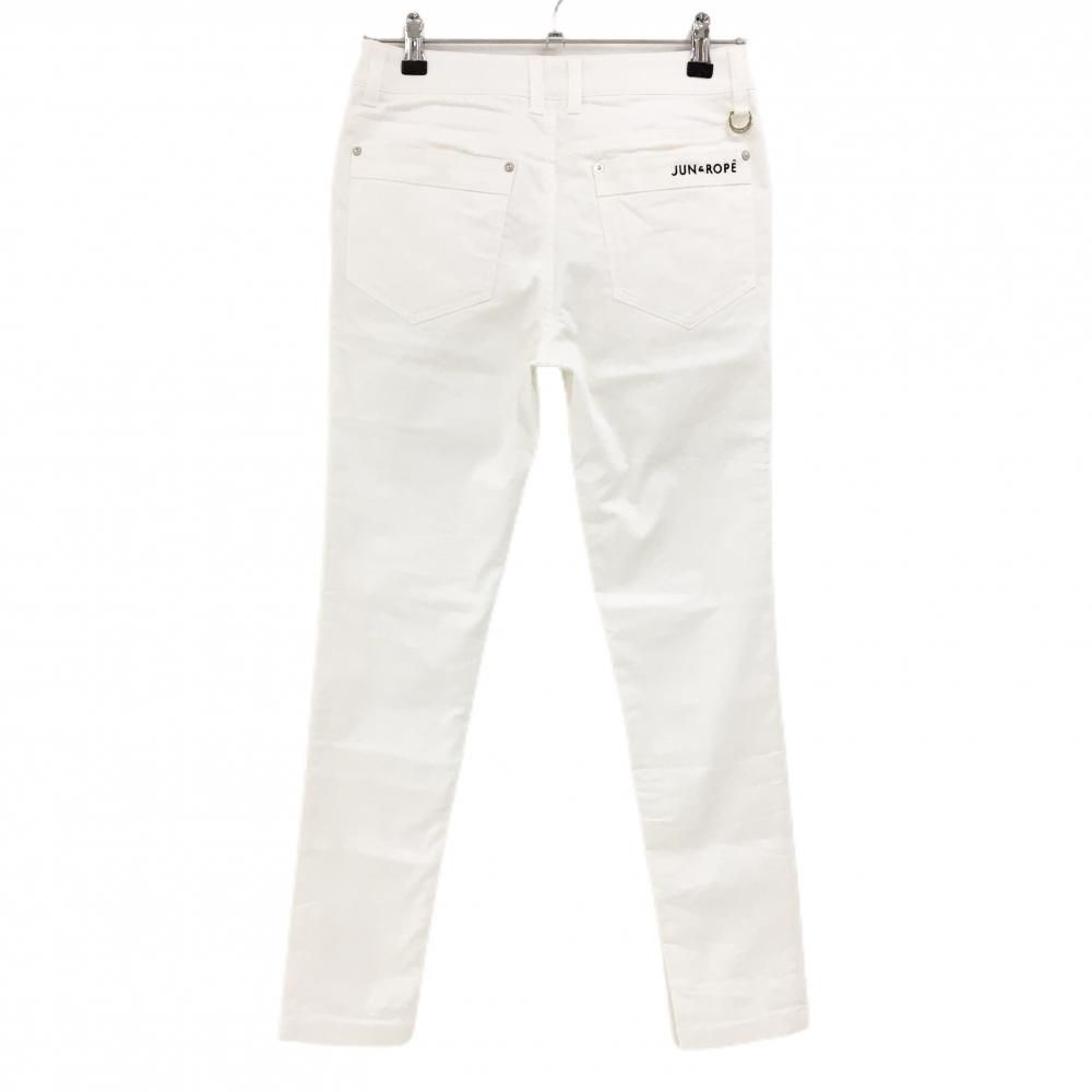 美品】ジュンアンドロペ パンツ 白 ストレッチ レディース S ゴルフ