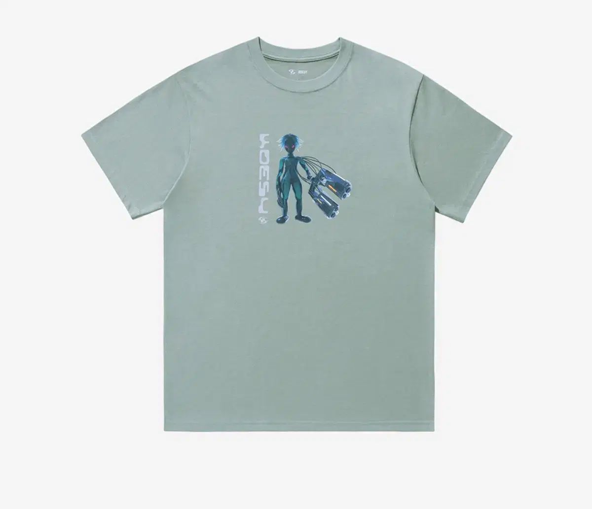 【雷市場（ポンジャン）商品韓国直送】 3 SAN SAN GEAR(サンサンギアー) 23ss KOESY Tシャツ アッシュグリーン ユング・ガイハ