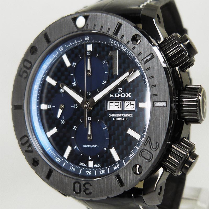 中古美品エドックス【EDOX】 01114-37N-BUIN-L クロノオフショア1 クロノグラフ オートマチック - メルカリ