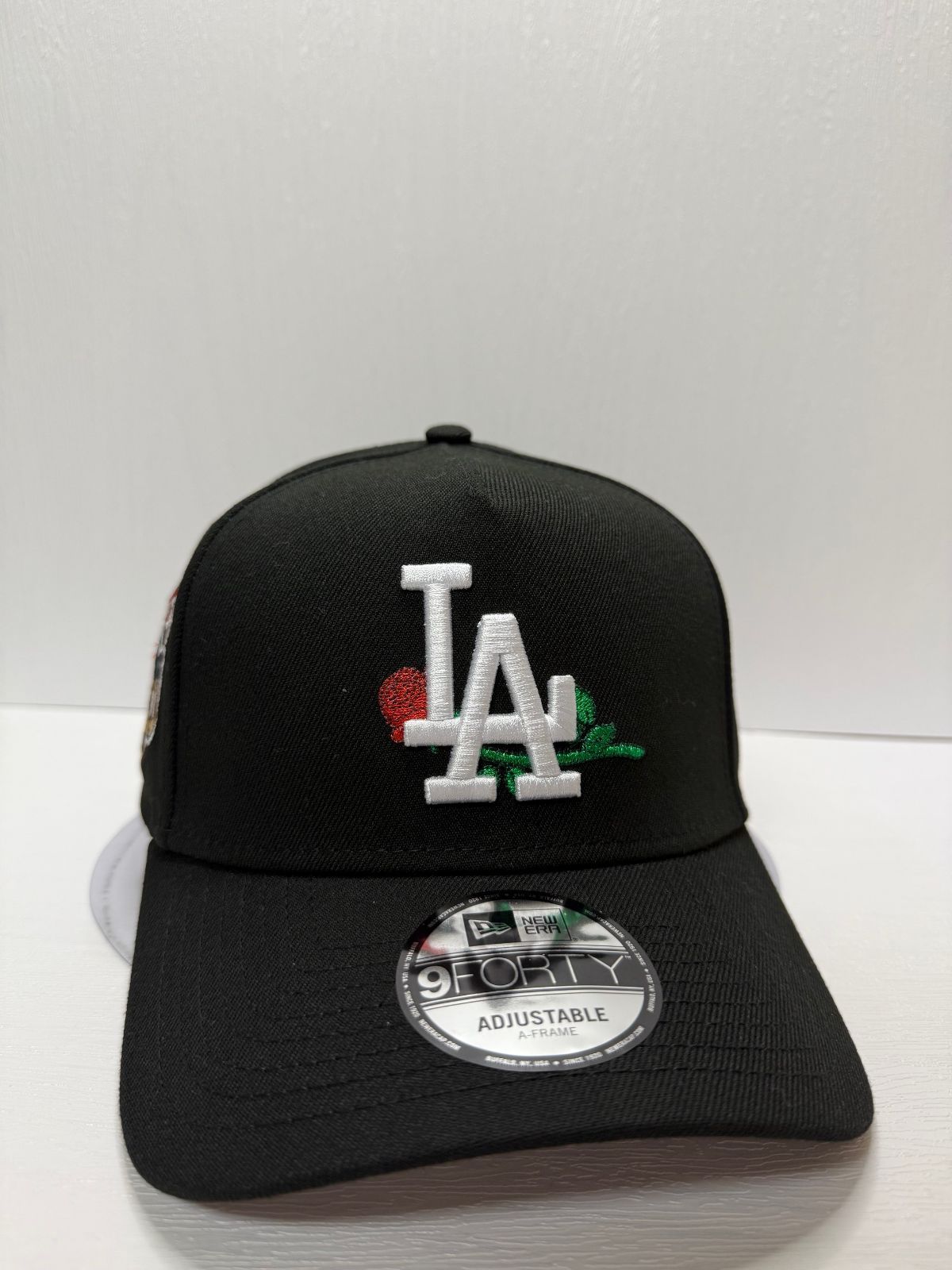 Newera ロサンゼルスドジャース 大谷翔平 LA|JPN ローズ刺繍 9forty A-FRAME スナップバックキャップ ブラックカラー
