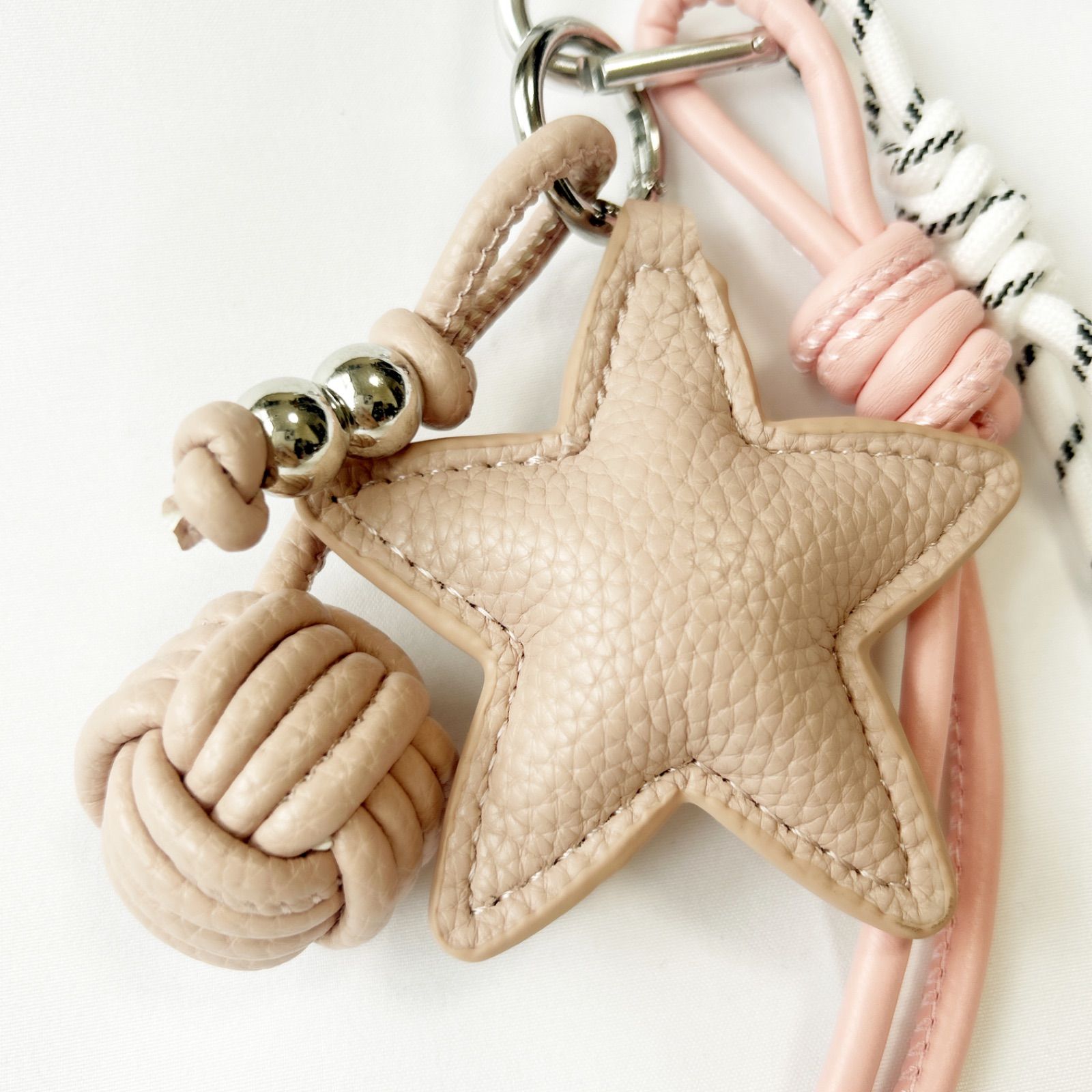 じゃらじゃらキーホルダー キーチャーム キーホルダー 星 レザー