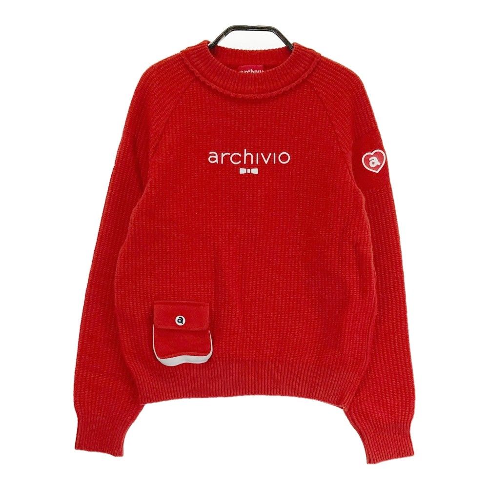 サイズ：36 ARCHIVIO アルチビオ 2023年モデル ウール混 ニットセーター  レッド系 [240101378122] ゴルフウェア レディース ストスト