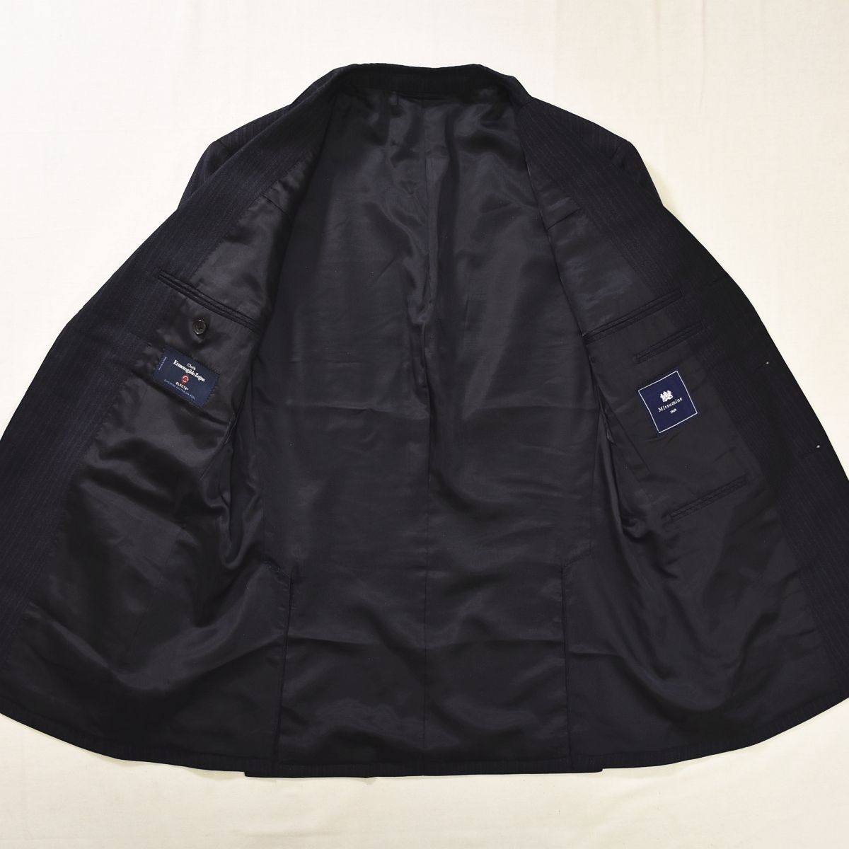 【美品】mitsumine zegna セットアップ　175cmサイズ　背抜き 美品】 ミツミネ MITSUMINE x エルメジルド ゼニア Ermenegildo