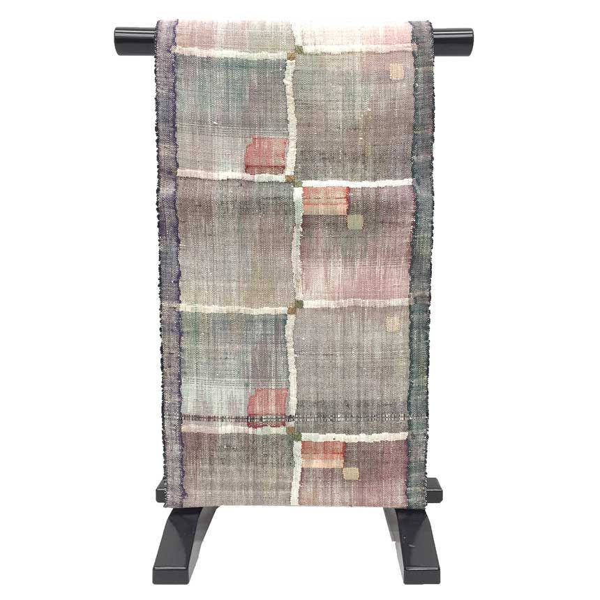 名古屋帯 夏用 紗 花火 グレー着物 032a d 名古屋帯夏用紗花火グレー