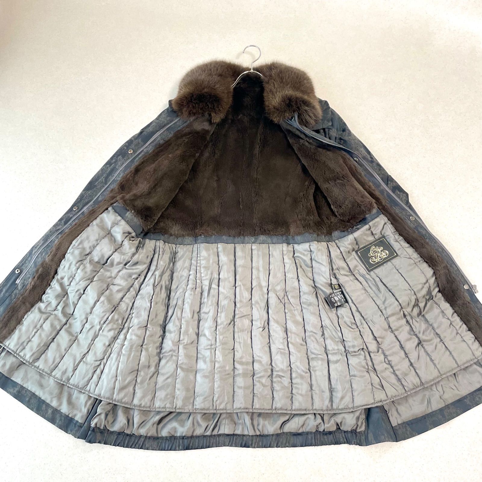 伊太利屋 イタリヤ ITALIYA 豹柄 レオパード Aライン ダウンライク中綿