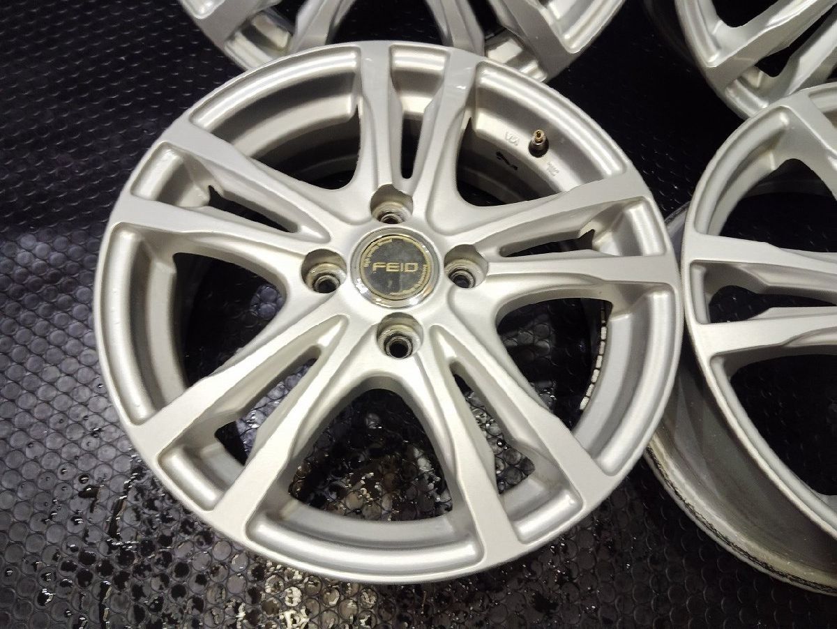 BS BRIDGESTONE FEID 社外ホイール 15インチ 4本 5.5J4HPCD100 52 フィット等 VHC512