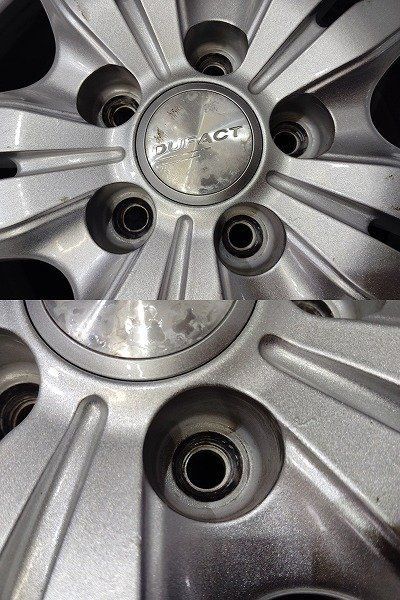 【即納】 DUNLOP DUFACT 社外ホイール 15インチ 4本 6J5HPCD100 45 プリウス等 VHR103