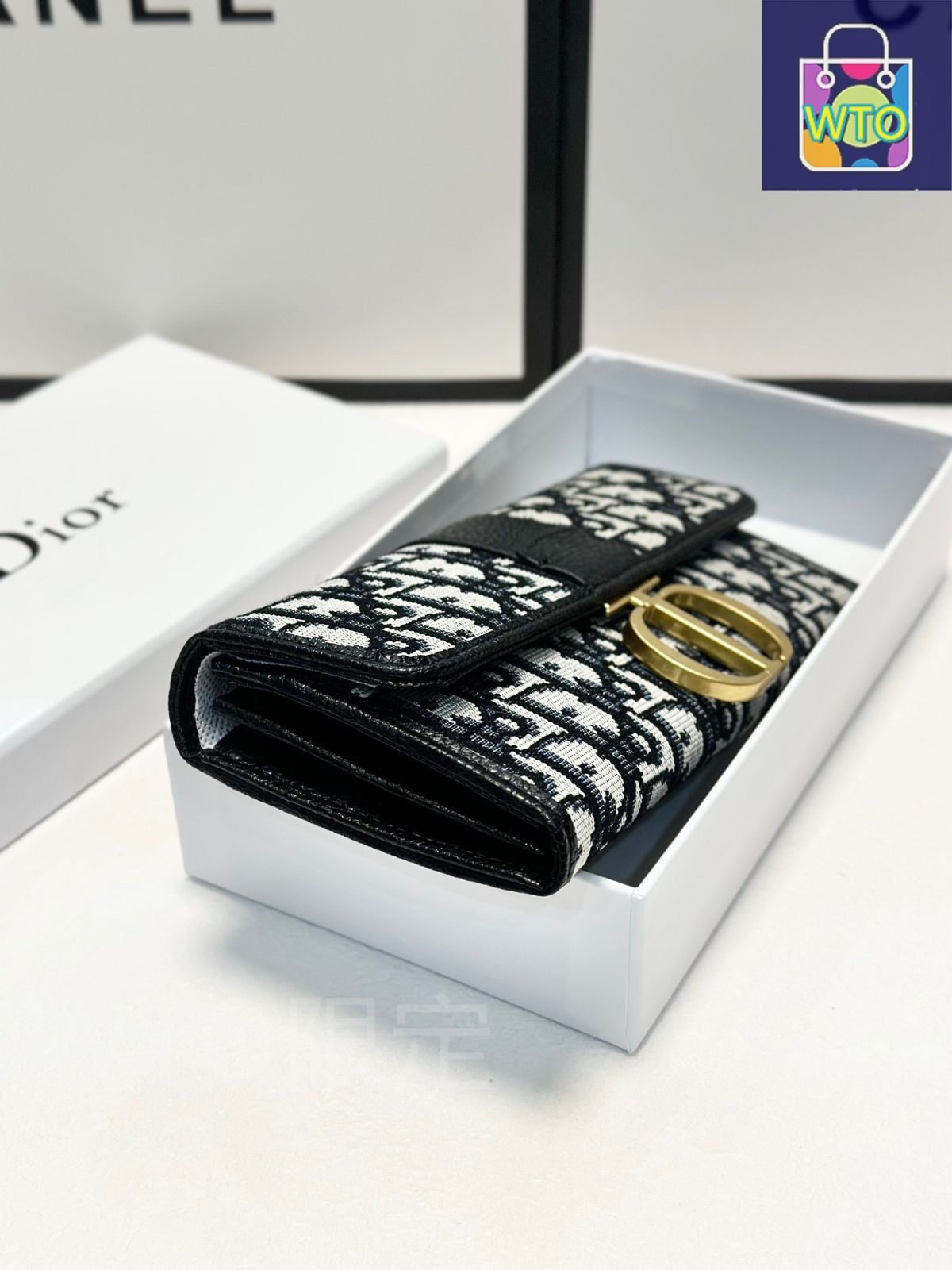 今日特価】Dior ディオール レディースウォレット 布と頭層牛皮