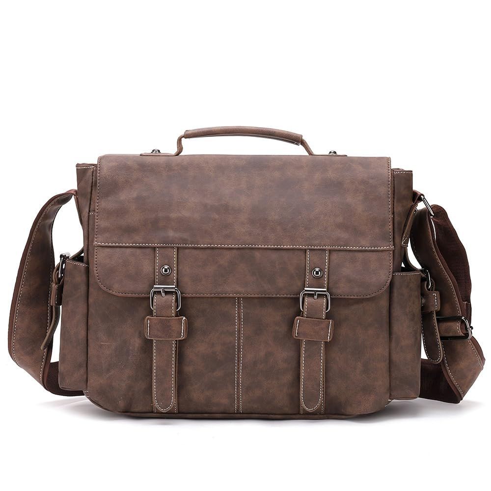 残り1点 Color ブラウン maruno ショルダーバッグ 大容量 メンズ 斜めがけ a4対応 メッセンジャーバッグ 防水 肩がけバッグ カバン PU 人気 通勤 通学 旅行 アウトドア