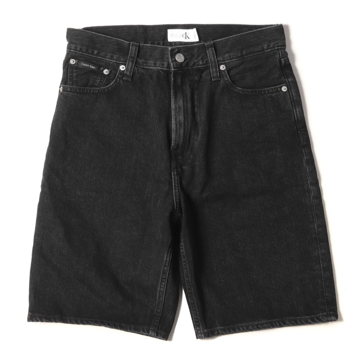 カルバンクライン　ブラックデニム　ショートパンツ　サイズ24 美品 PALACE パレス パンツ サイズ:26 Calvin Klein カルバン