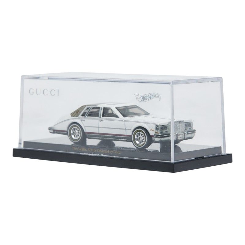 グッチ ×ホットウィール 5000台 キャデラック セビル オブジェ 置物 ミニカー AB2716 ホワイト マルチ プラスチック メンズ GUCCI 1-0236736