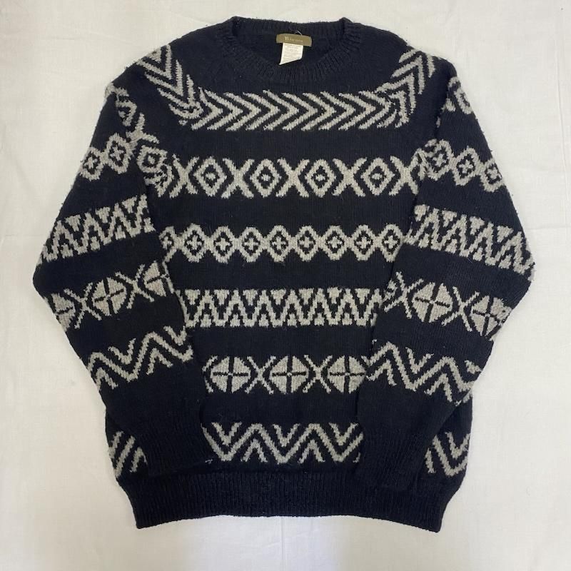 Y s for men ワイズフォーメン ニット セーター 長袖 80 s 90 s 茶タグ ナイロン混 ウール クルーネック ニット セーター アーカイブ