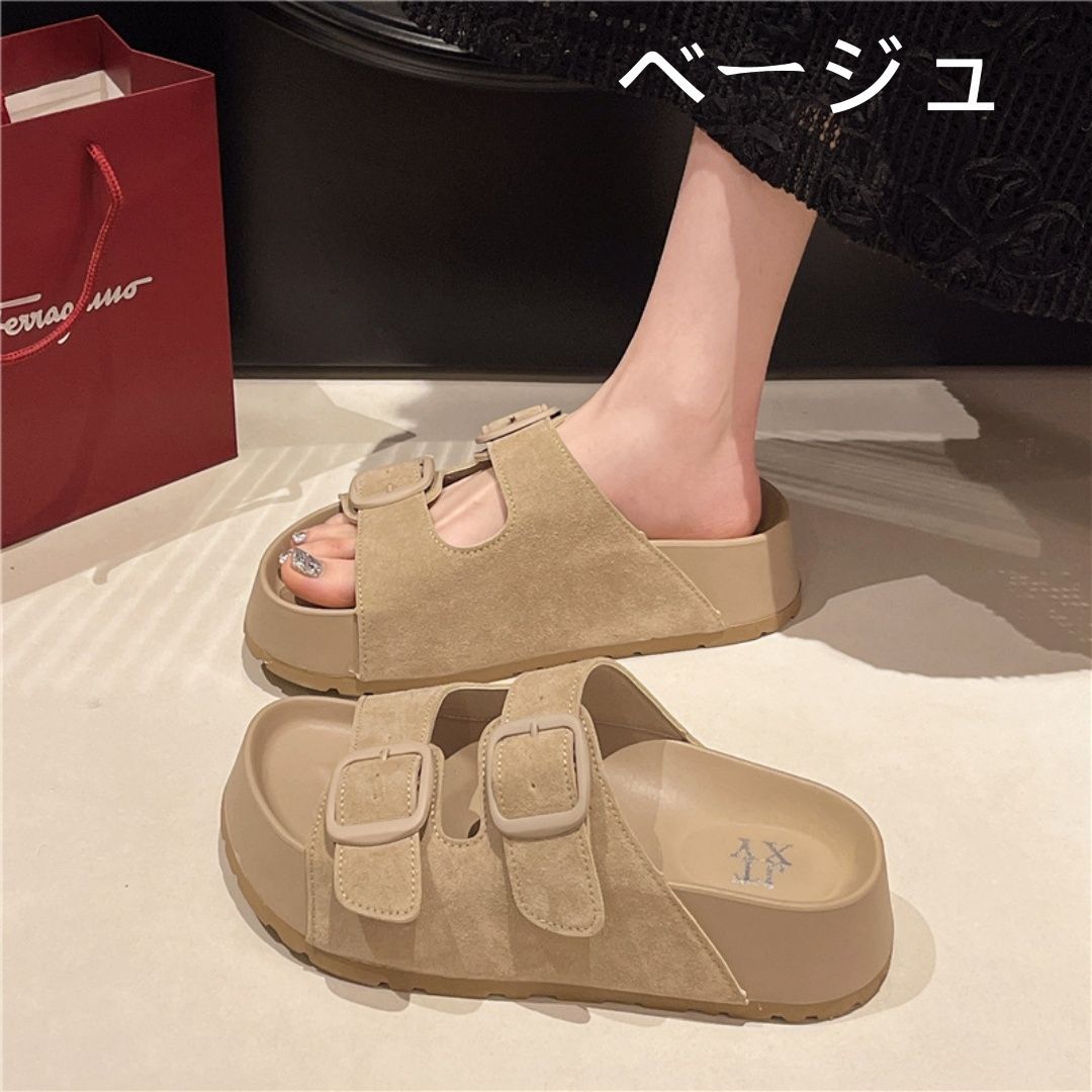 y2k HANQIAORIJI サンダル 靴ブラックページュ 00s opium AKIII CLASSIC アキクラシック 厚底サンダル レディース AKiii