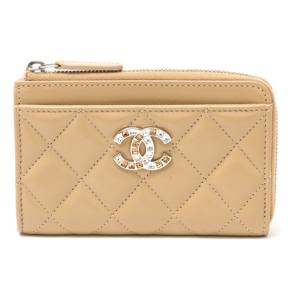 シャネル CHANEL 財布 ベージュ カード、シール、箱、袋付