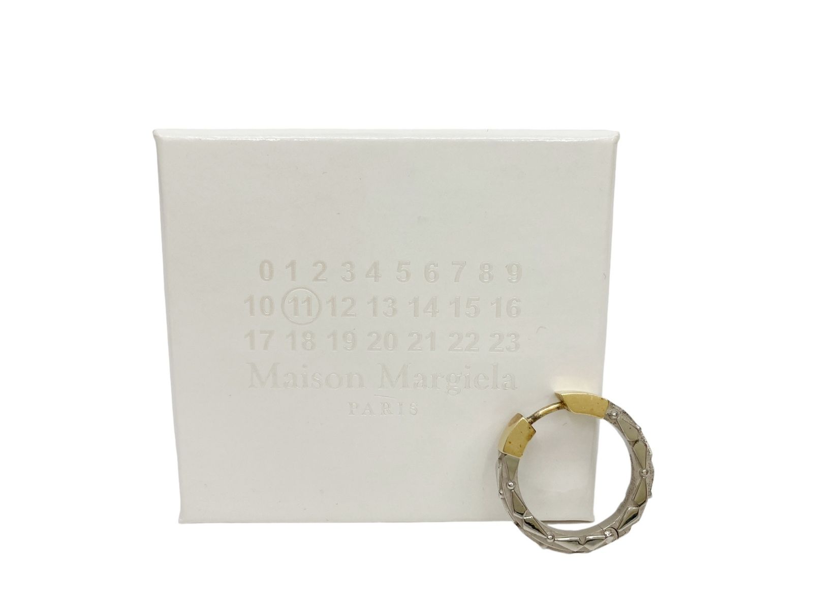 マルジェラ シルバー フープピアス 片耳用 シルバー フープピアス 片耳