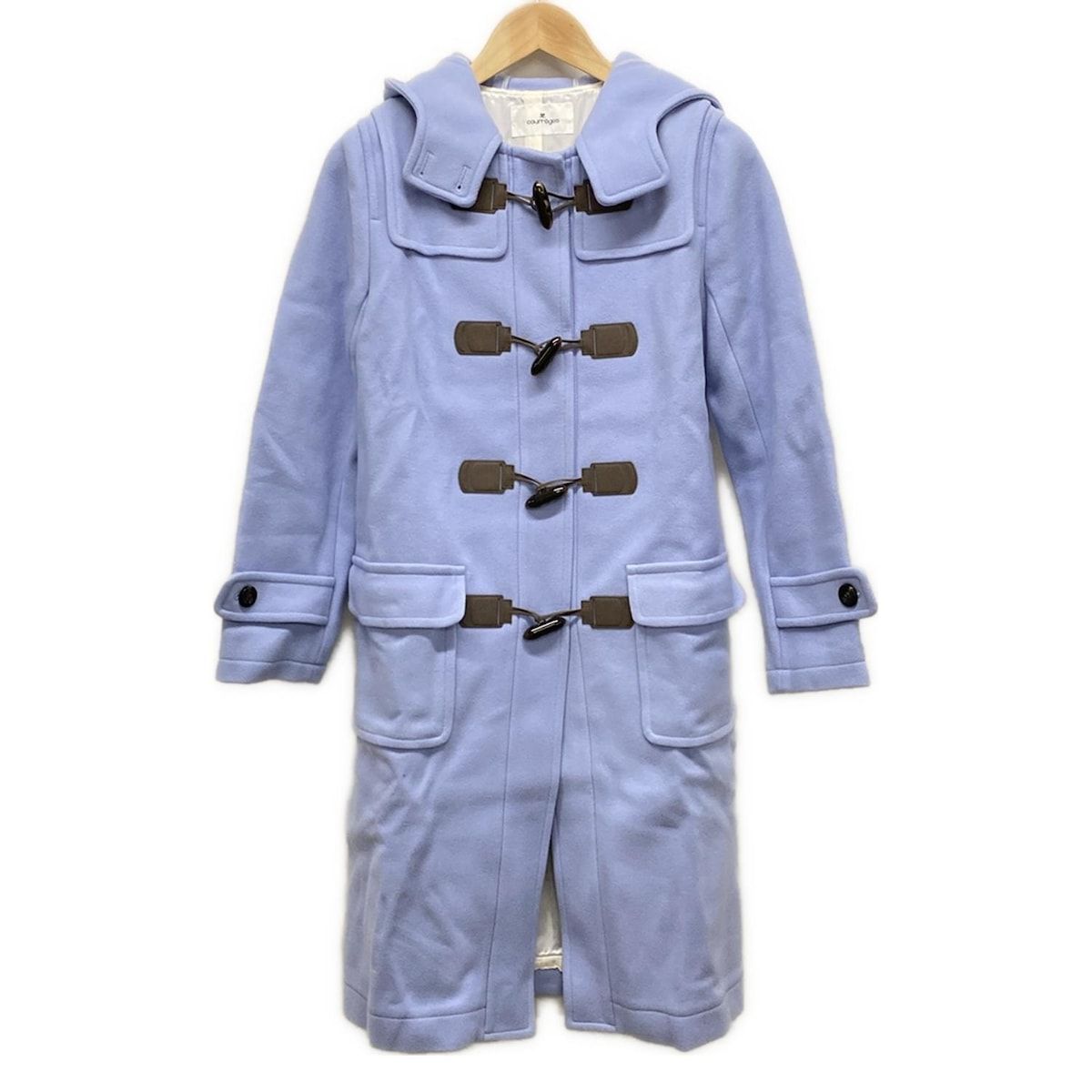 COURREGES クレージュ ダッフルコート サイズ38 M レディース - ライトブルー 長袖|冬