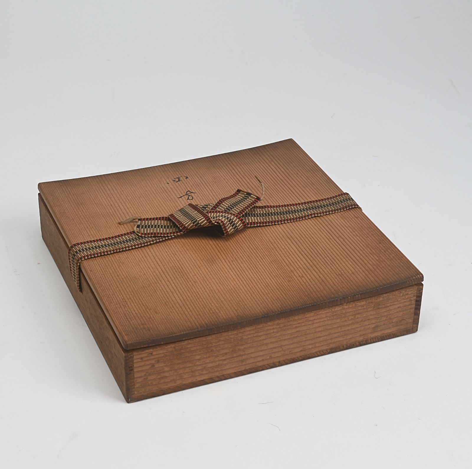 平安指物師 廣斎 作 野山杉 四方盆 官休庵 三代 木津宗詮 書付 共箱 茶道具