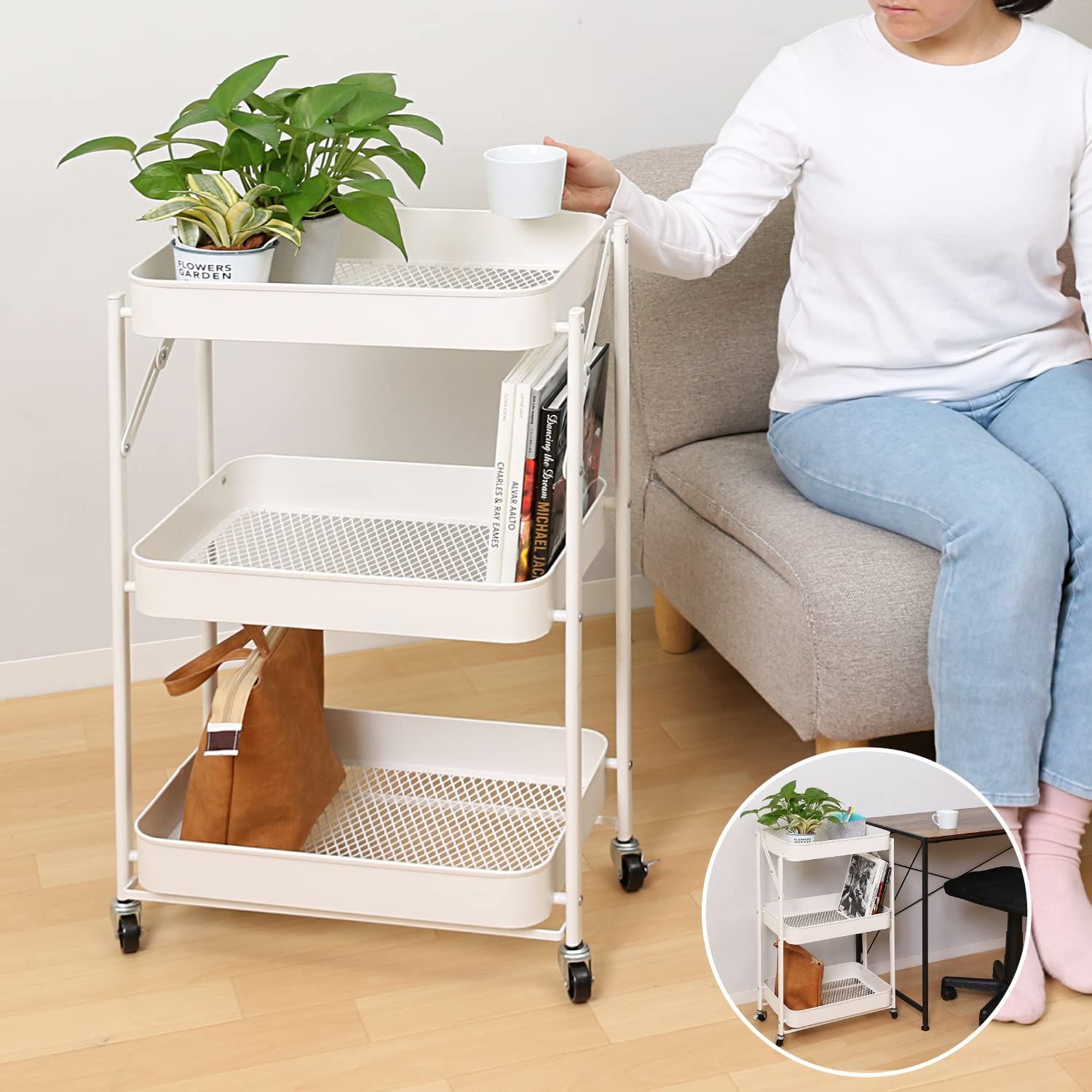 スチールワゴン キャスター付き