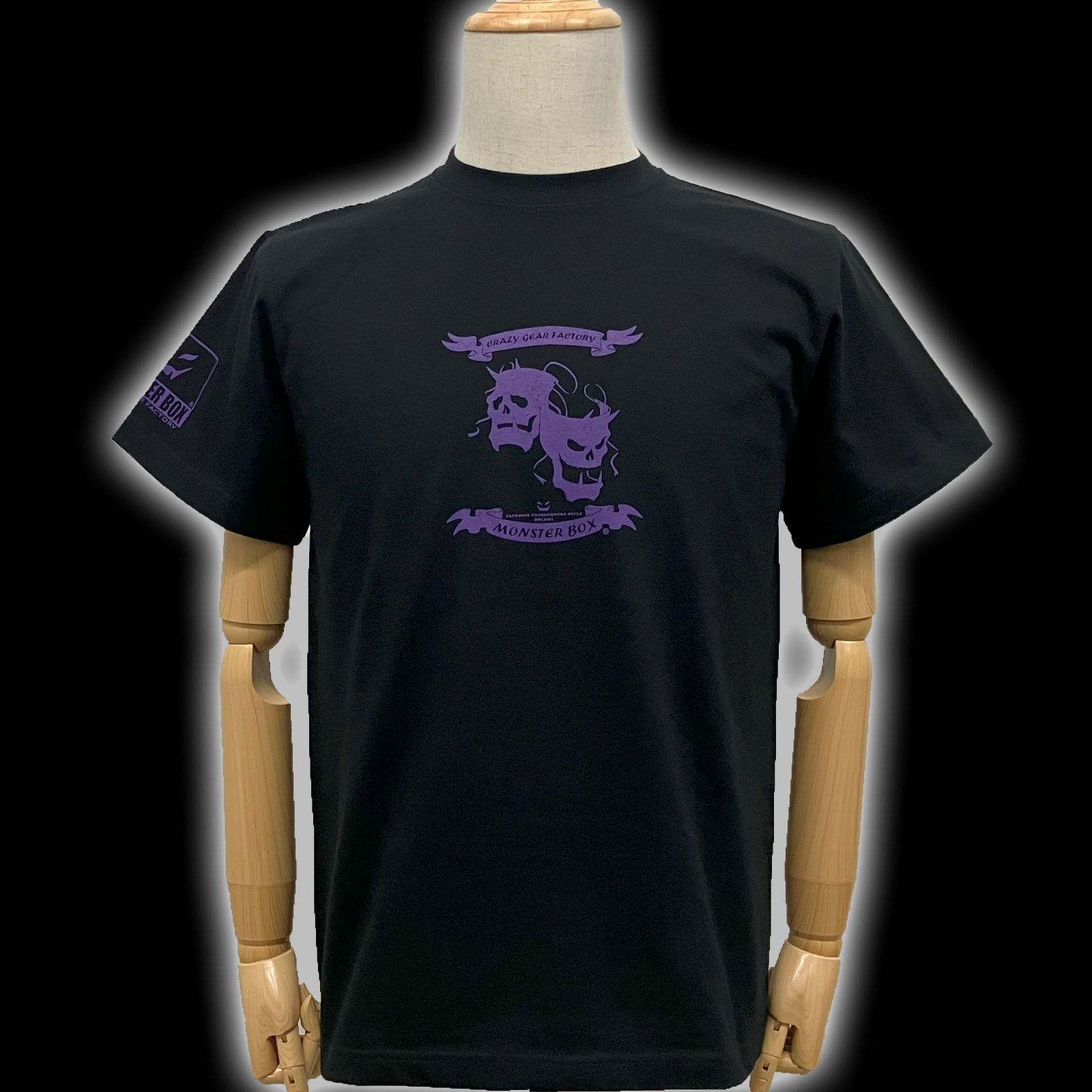 新品】MONSTER BOX 鬼ドクロツーフェイス Tシャツ ブラック