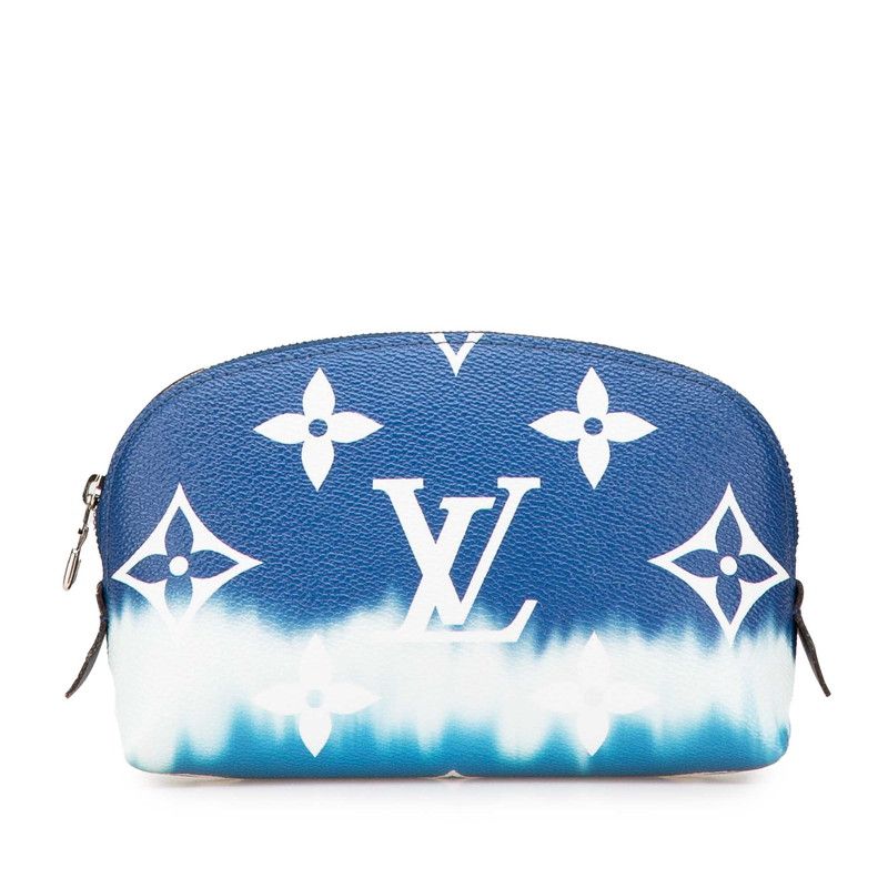 ルイ ヴィトン LVエスカル ポシェット コスメティック ポーチ コスメポーチ M69138 ブルー ホワイト PVC レディース LOUIS VUITTON 1-0203878