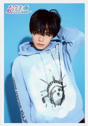 中古】生写真(男性) 超特急/カイ(小笠原海)/上半身・衣装水色・左手頭